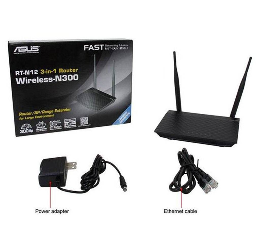 Asus RT-N12+ 3-in-1 Router / AP / Range Extender Router