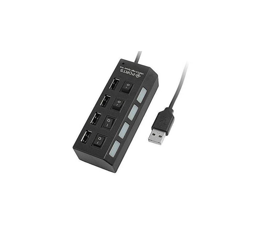 4 Port USB 2.0 HUB ON-OF Switch 