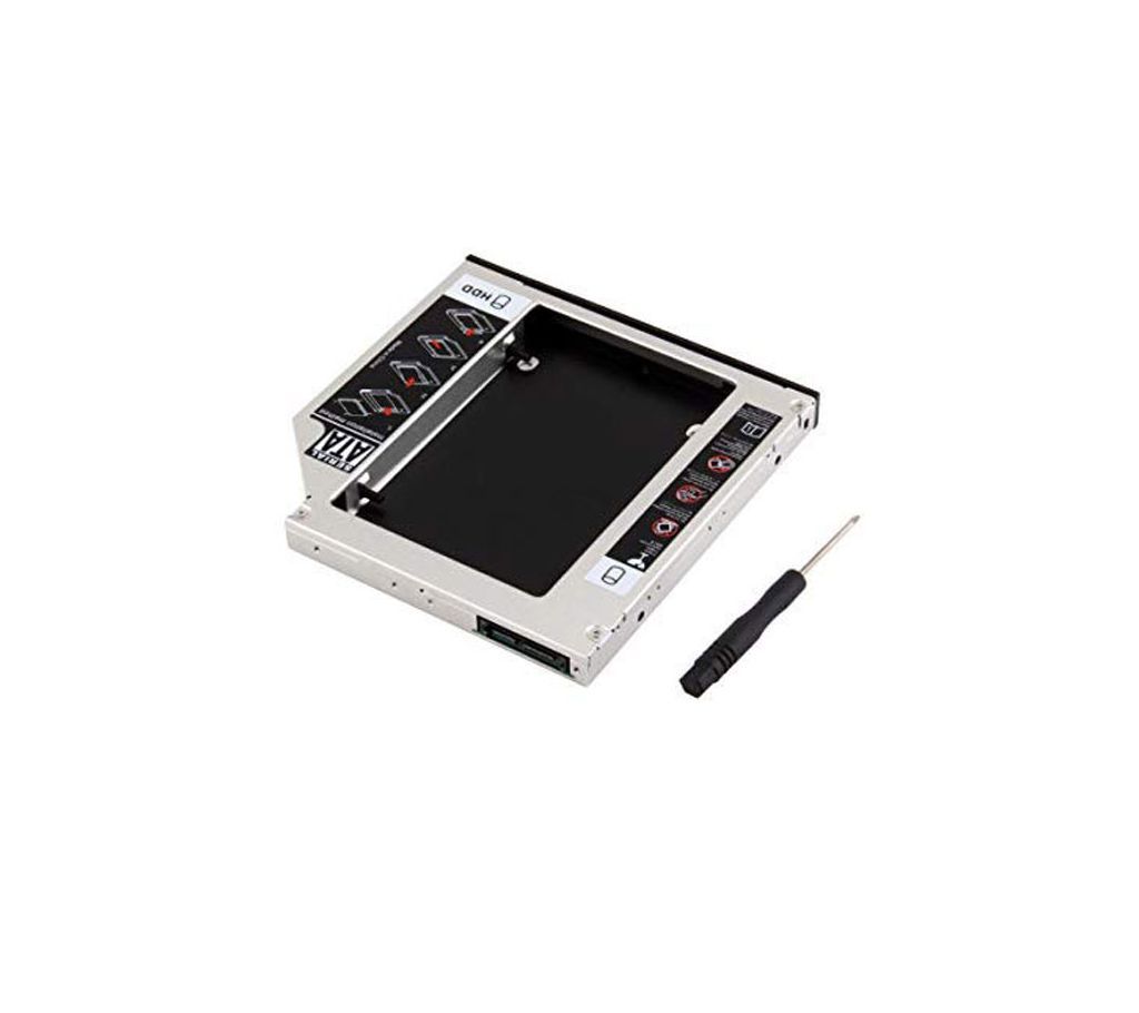 SATA 2nd 2.5 Hard Drive Caddy for 12.7mm Universal CD/DVD-ROM - Expand your data storage on your Laptop with HDD/SSD