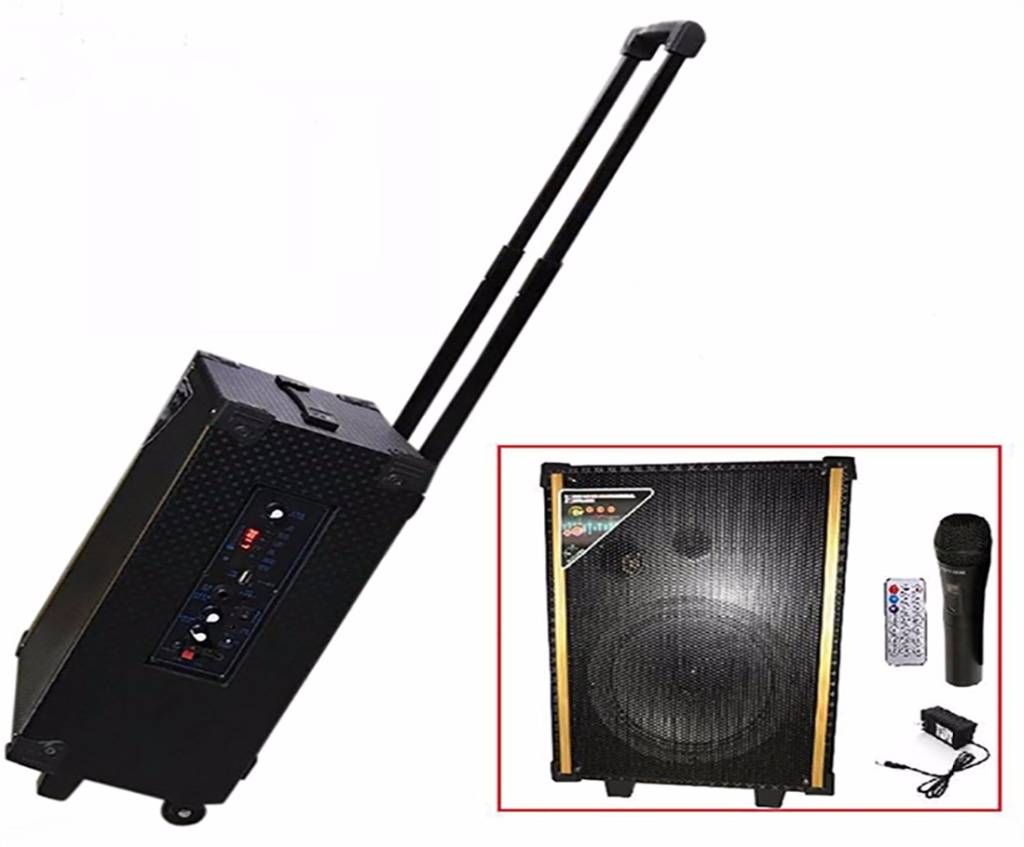 Soler Sound Rechargeable Bluetooth Karaoke System Trolley Speaker With Mic