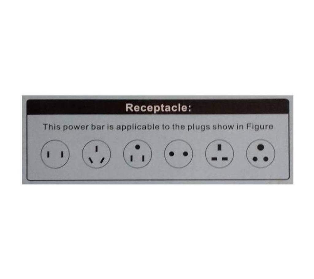 3 Layer Multi Power Socket With 2 USB Port