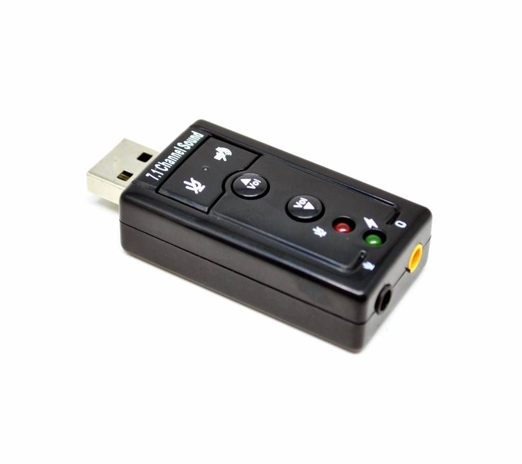 7.1 Channel USB External Sound Card Audio Adapter - Black