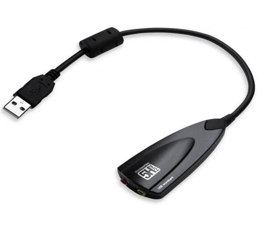 USB 3D Sound Card Adapter With Cable Line
