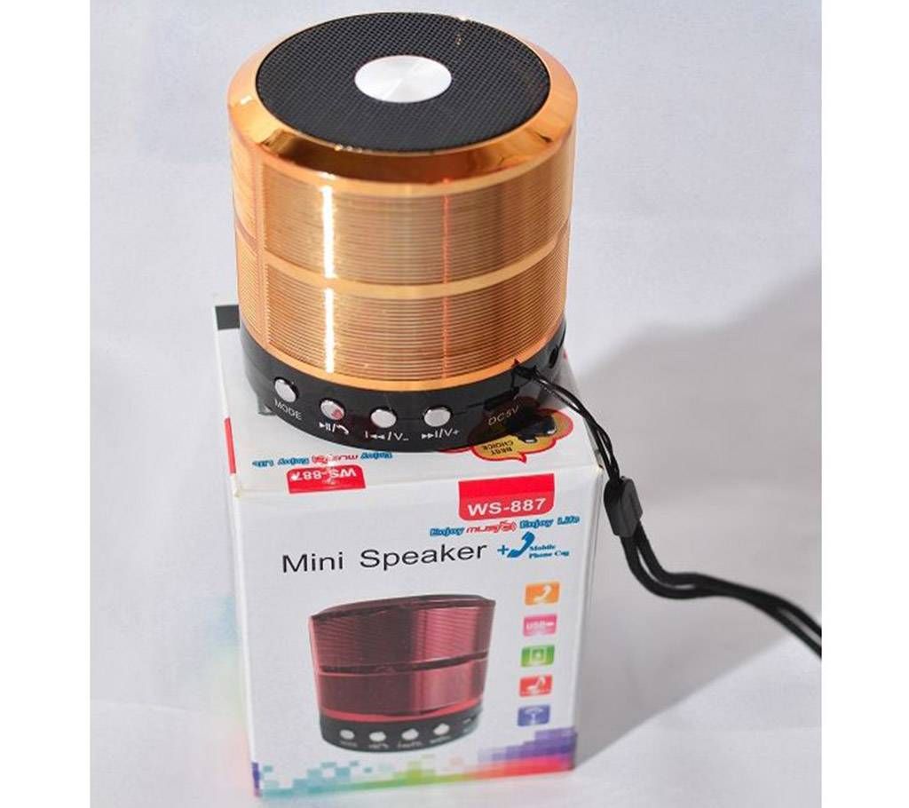 WS 887 mini bluetooth speaker-Golden