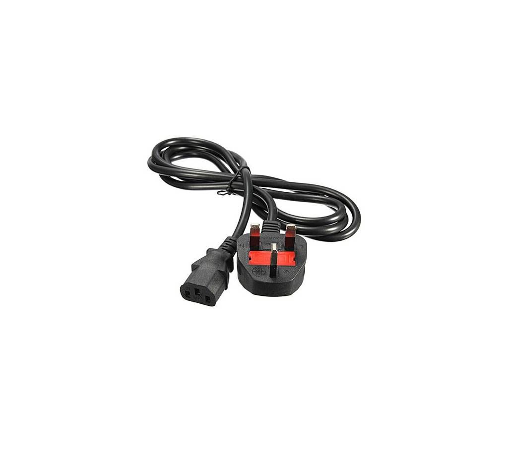 3 Pin Adapter Power Cord Cable for PC - Black