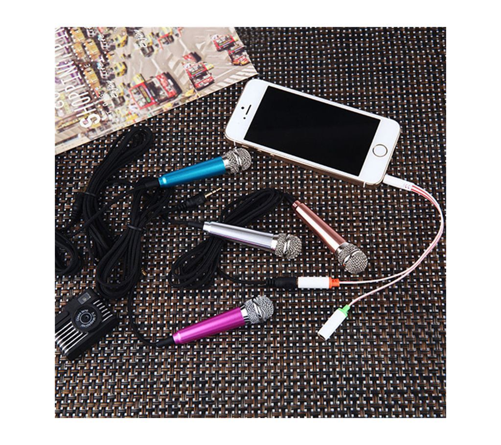 for iPhone Android All Smartphone Notebook Portable Mini Microphone Stereo Karaoke Sound Record 3.5mm Plug