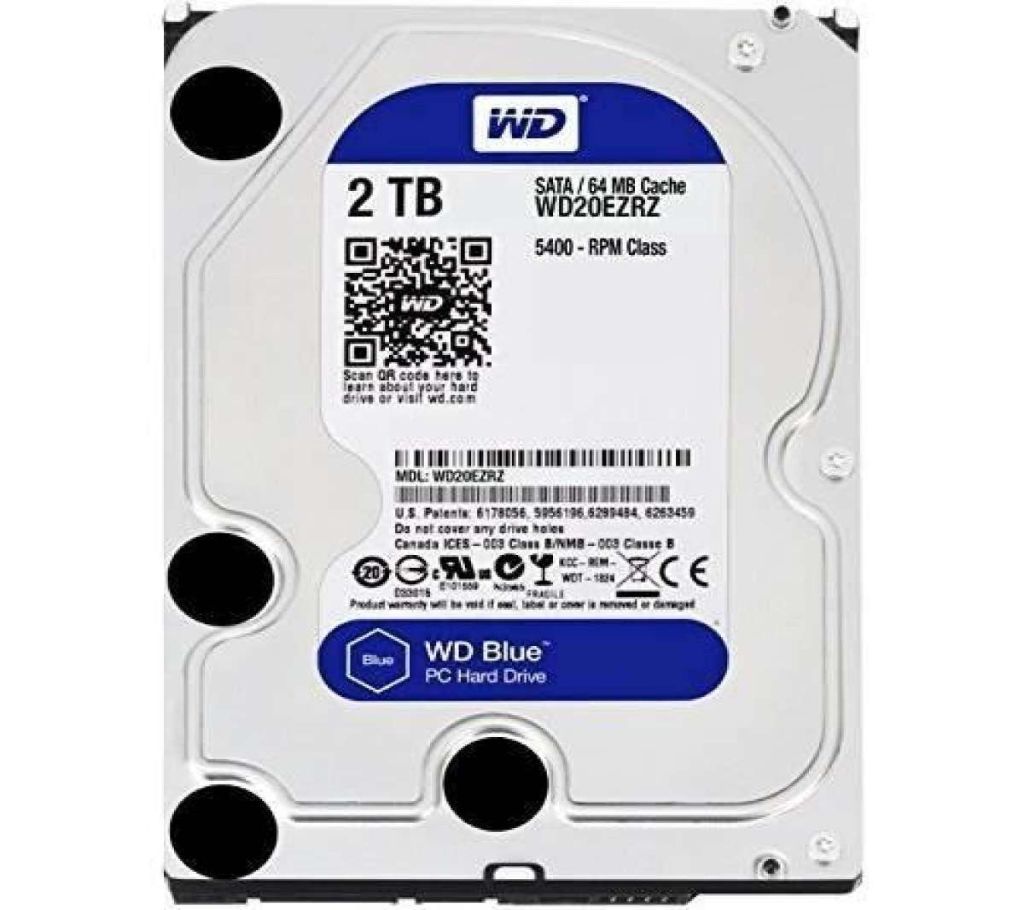 Western Digital Blue 2TB 3.5 Inch SATA 5400RPM Desktop