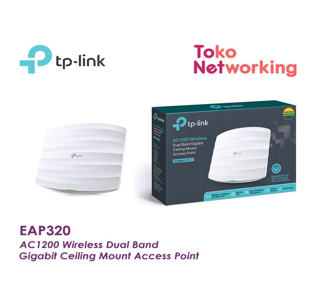 TP-Link EAP320 AC1200 Wireless Dual Band Gigabit Ceiling Mount Access Point
