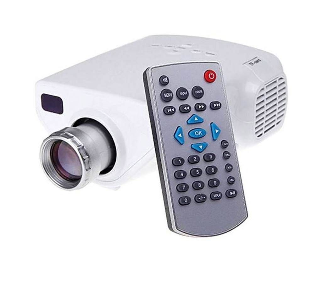 Mini Multimedia LED TV Projector - White