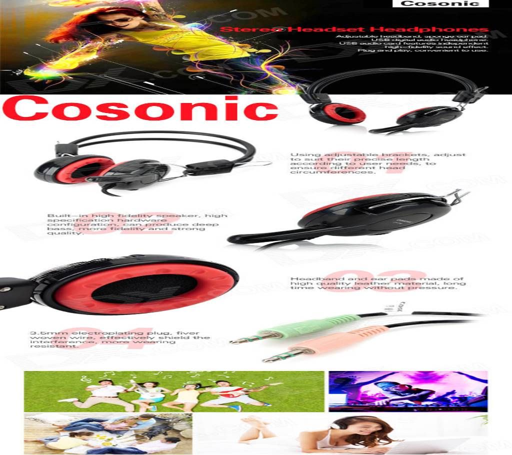 CT-779 Black Stereo Headphone