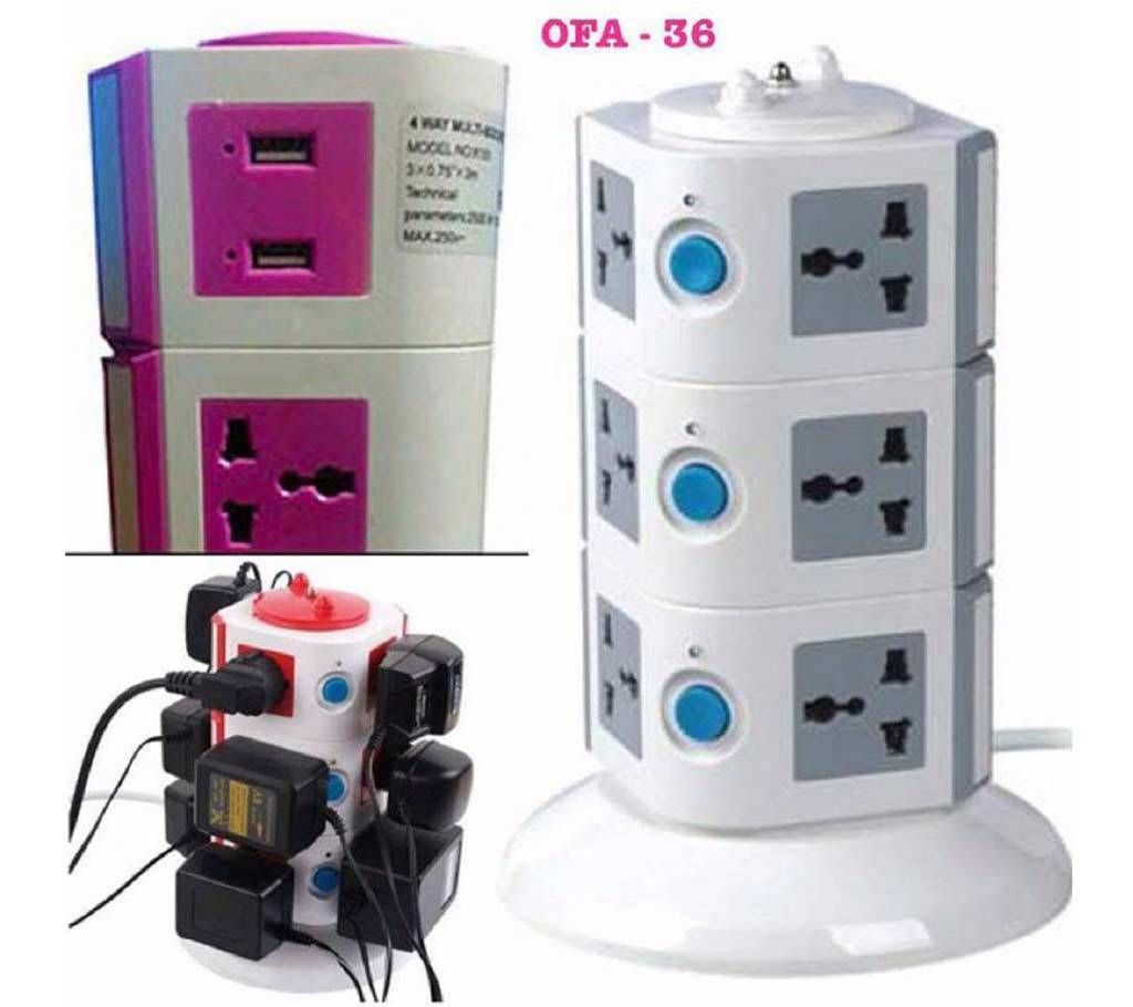 Multi plug with USB plug