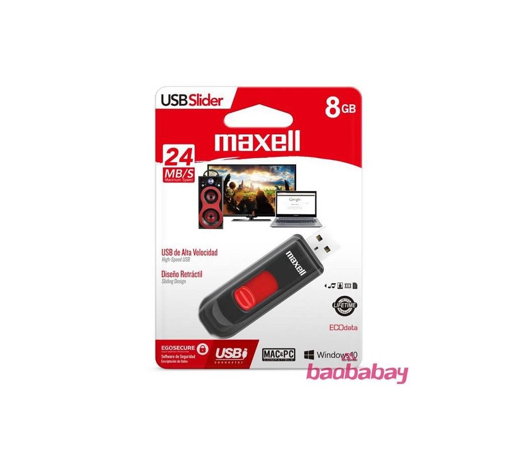 Maxell USB slider Pendrive - 8 GB
