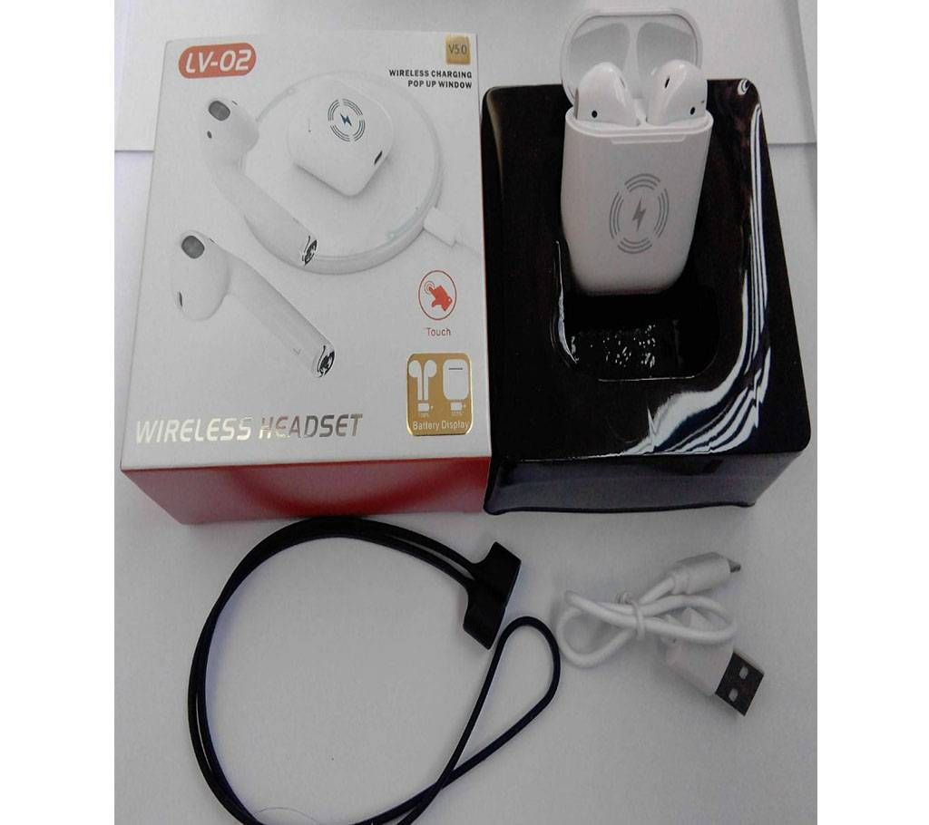 LV-02 Super Bass HIFI Stereo Headset/Wireless Bluetooth AirPods