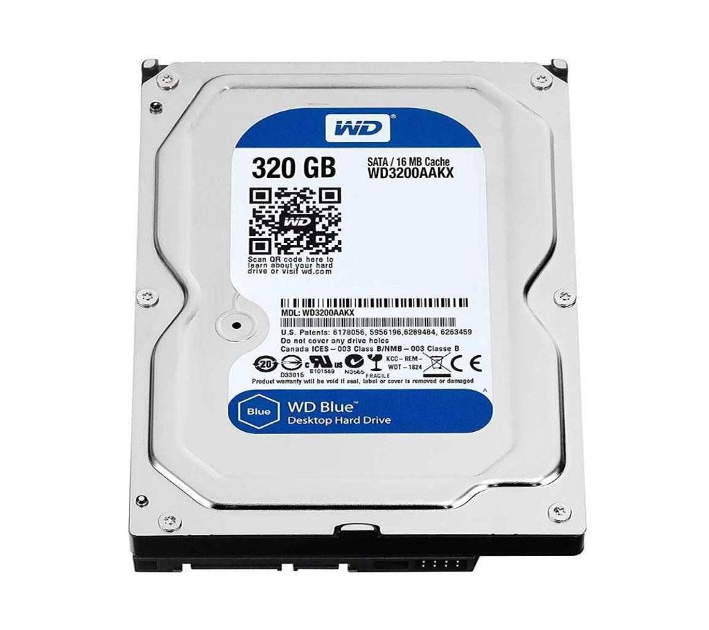 WD Blue 320GB Desktop Hard Disk Drive - 7200 RPM SATA 6 Gb/s 16MB Cache 3.5 Inch - WD3200AAKX