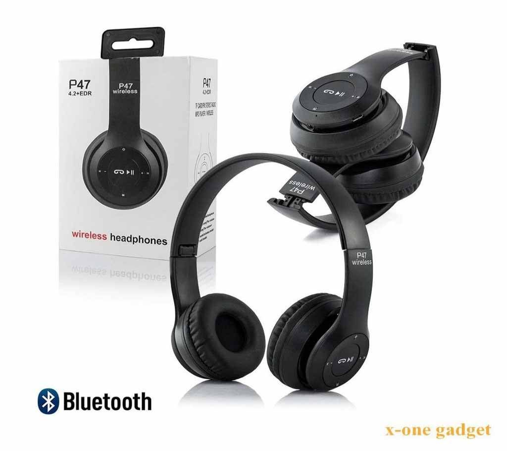 Wireless Bluetooth Headphone P47 Stereo Earphone with SD Card Slot