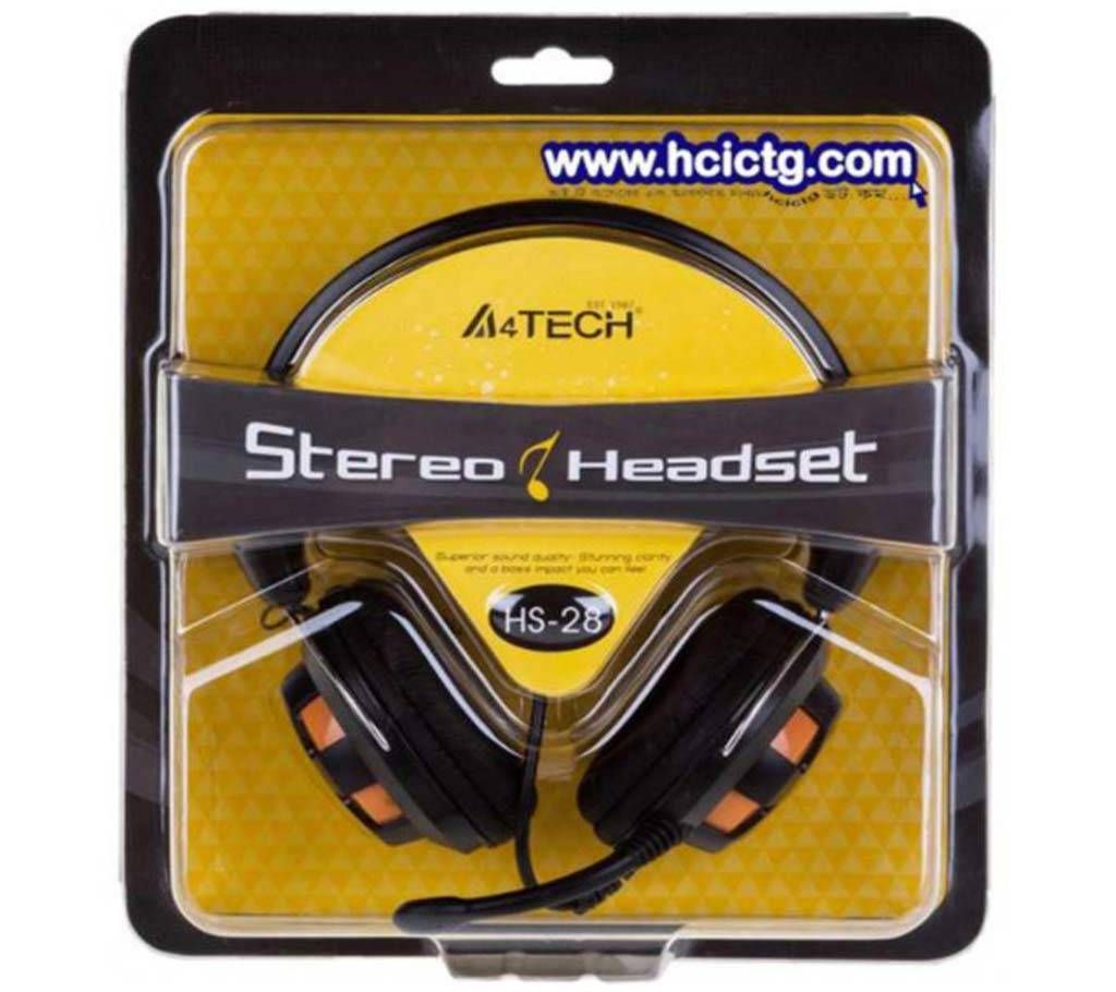 A4Tech Hs-28 Comfortfit Stereo Headset- Black