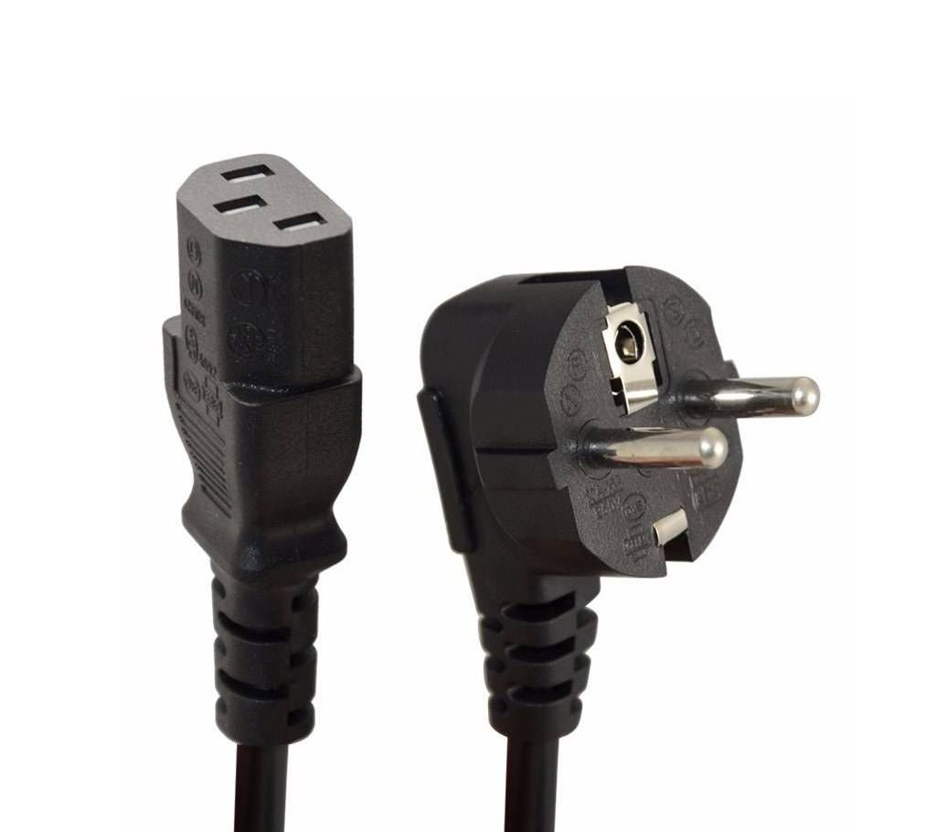 Computer Power Cord Cable Two pin - Black