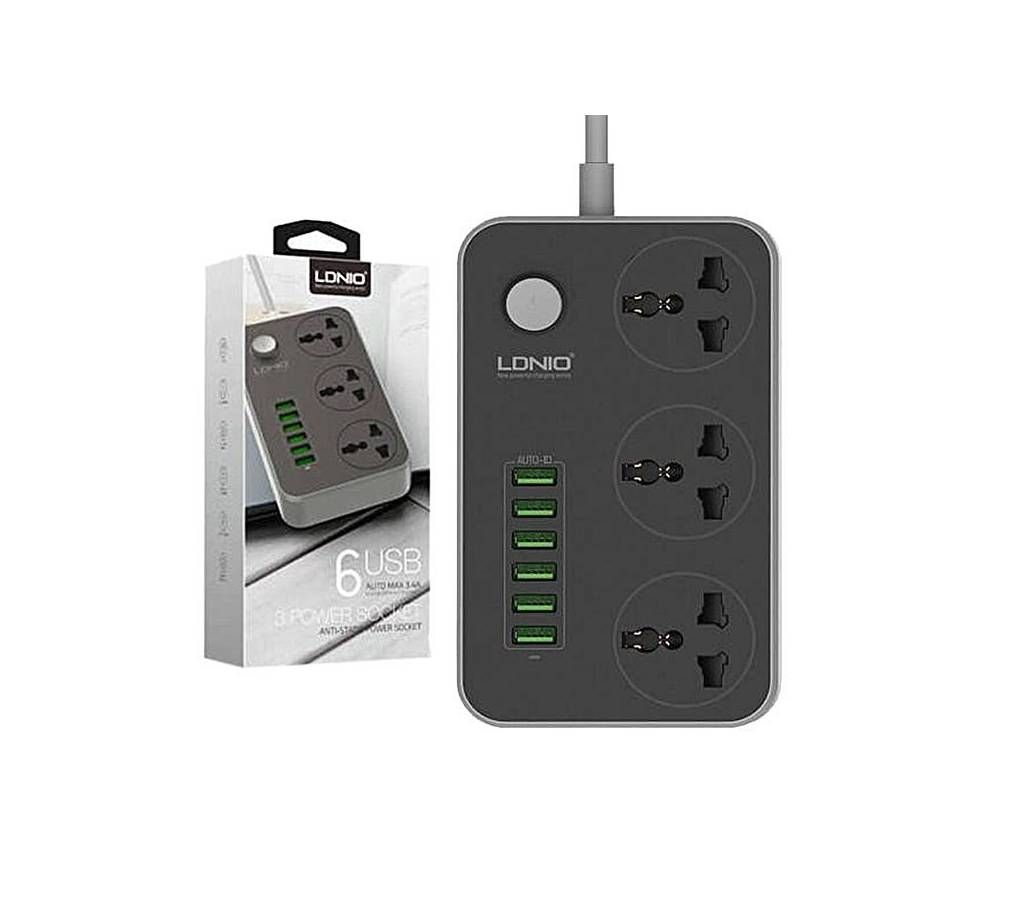 Ldnio SC3604 3Power Socket 6USB Auto Max 3.4A