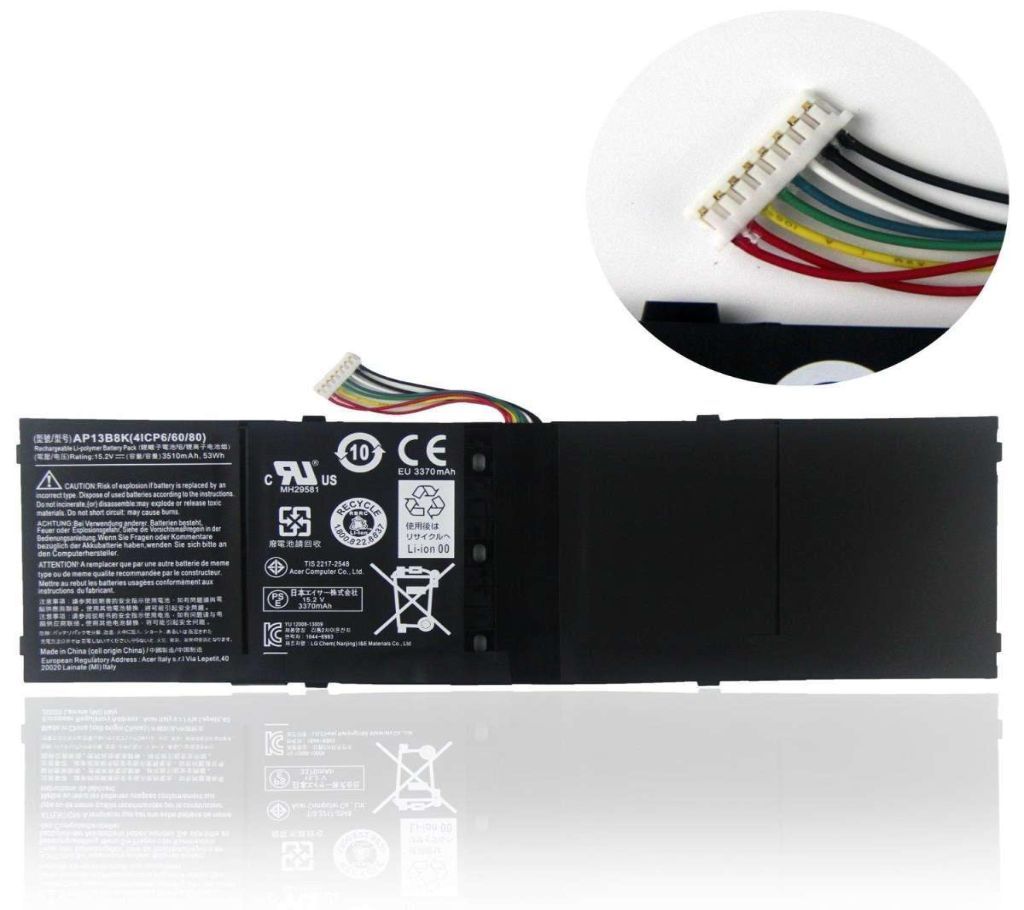 Replacement AP13B8K Battery,Aomore New Laptop Battery for Acer Aspire V5 V5-572P V5-572G Notebook,Fits 4ICP6/60/80 AP13B8K Battery [15.2V 53Wh]