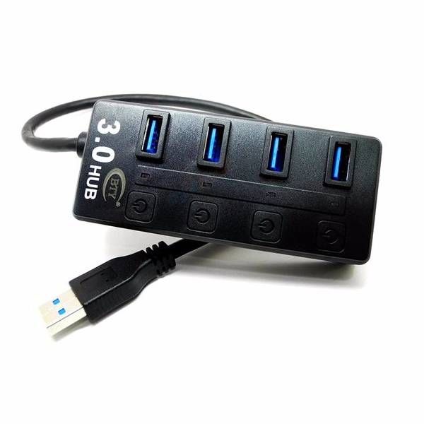 4-Port USB 3.0 HUB - Black