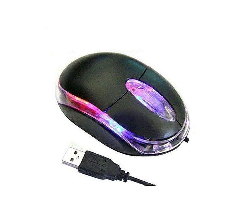 USB Optical Wired Mouse - Black