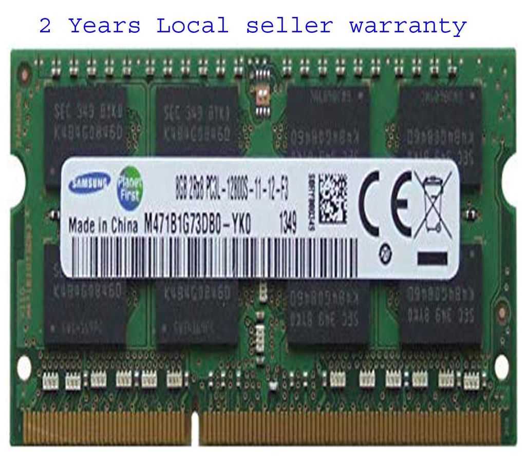 Samsung 8GB (1 x 8GB) 204-pin SODIMM, DDR3 PC3L-12800, 1600MHz ram memory module for laptops