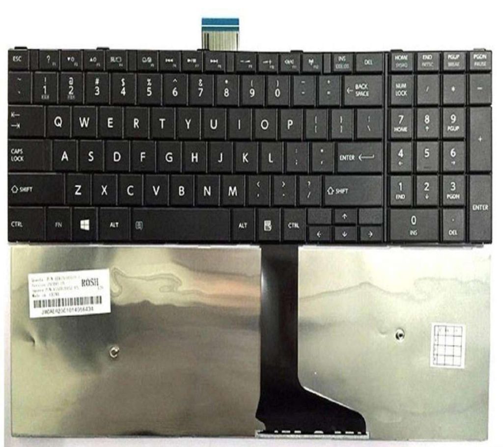 Laptop Internal Keyboard Compatible with Toshiba Satellite C50 C55 C55D C50D C50DT Laptop Internal Keyboard-Blackc