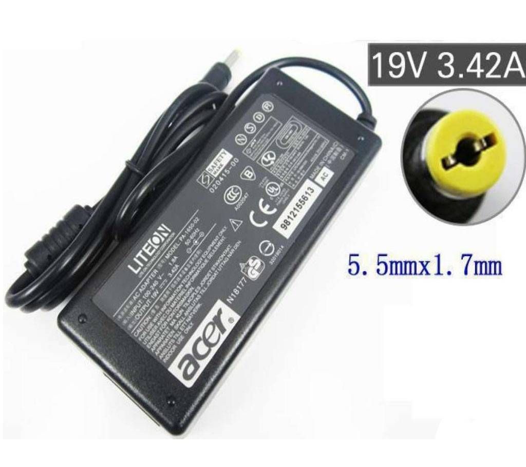 2Laptop Charger For ACER Power Supply Adapt Charger Laptop 65W 19V 3.42A 5.51.7mm