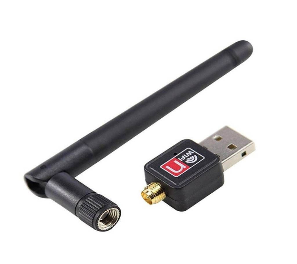 150Mbps Mini USB 2.0 Port Wireless Wifi Adapter 802.IIN With Antenna - Black