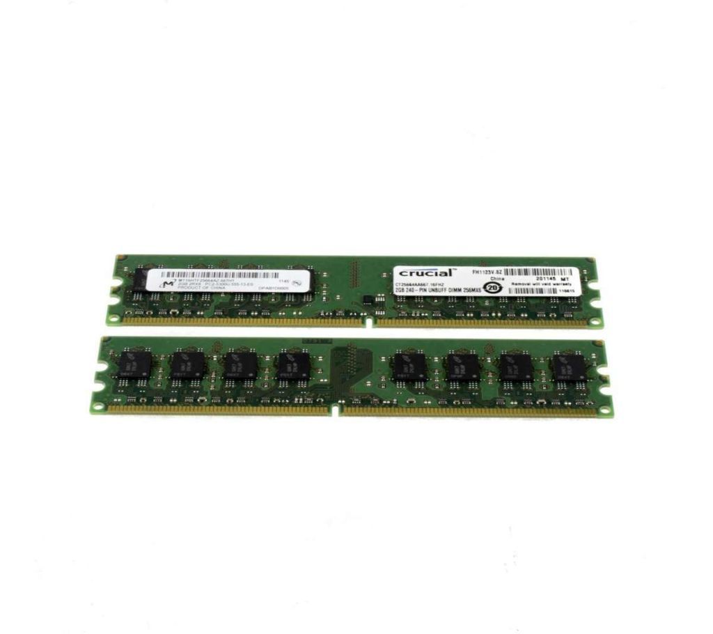 4GB (2GBx2PCS ) DDR-2 RAM 800MHz PC2-6400U Desktop Memory