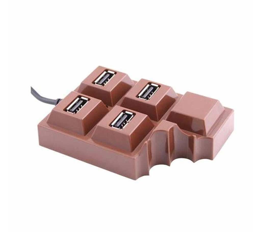 Kikkerland Chocolate Bar 4 Port USB Hub