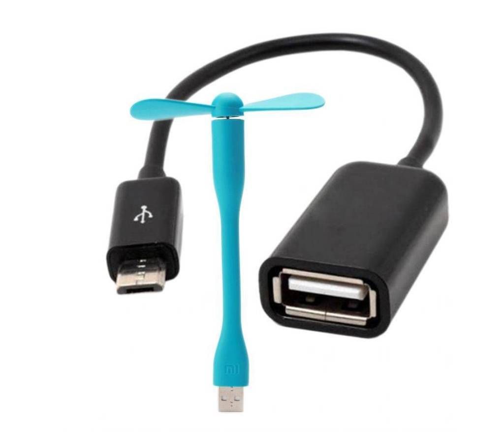 USB Fan & Micro USB OTG Cable Adapter
