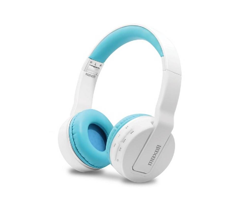 MAXELL MXH-BT800 Bluetooth Headphone (White & SKY Blue)
