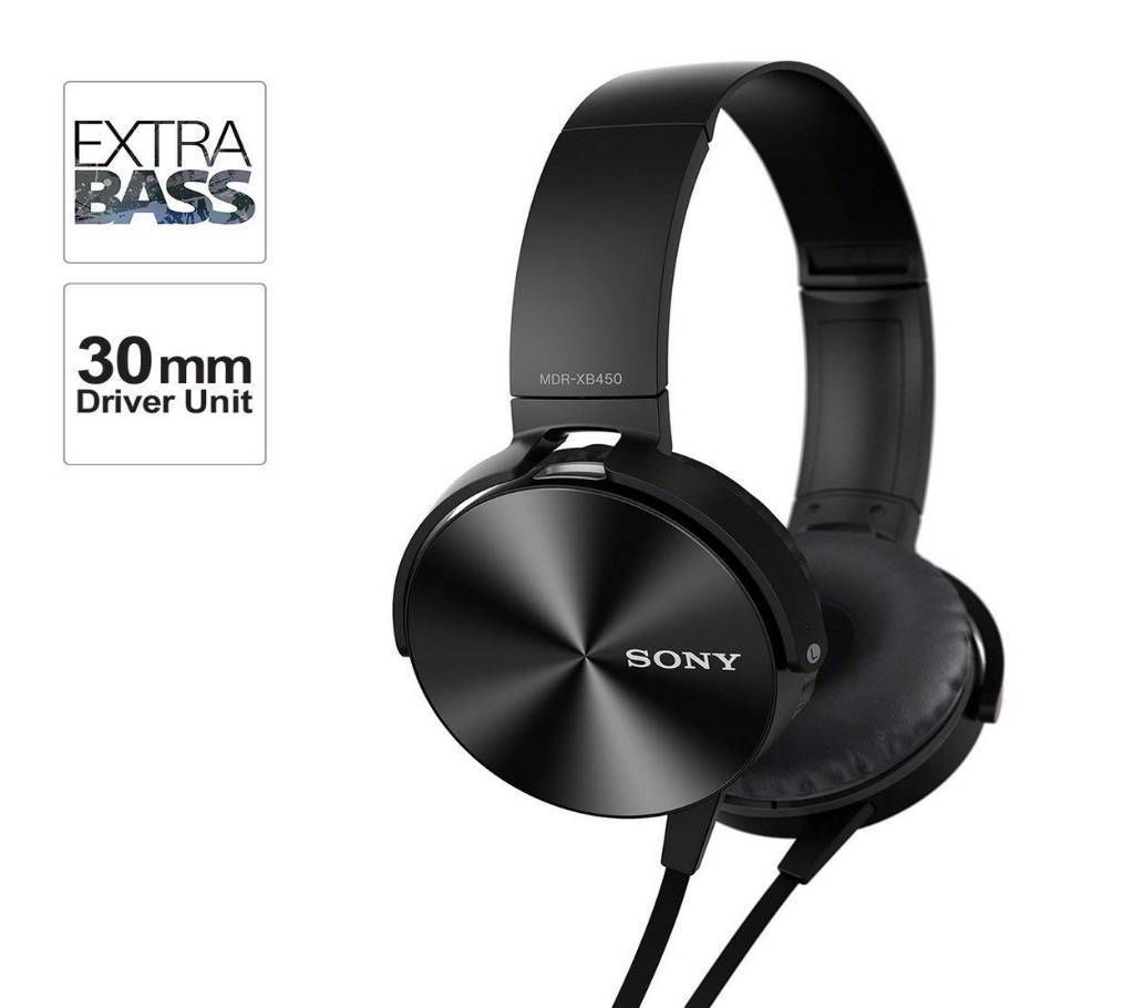 Sony MDR-XB450 On-Ear Extra Base Headphones - Black