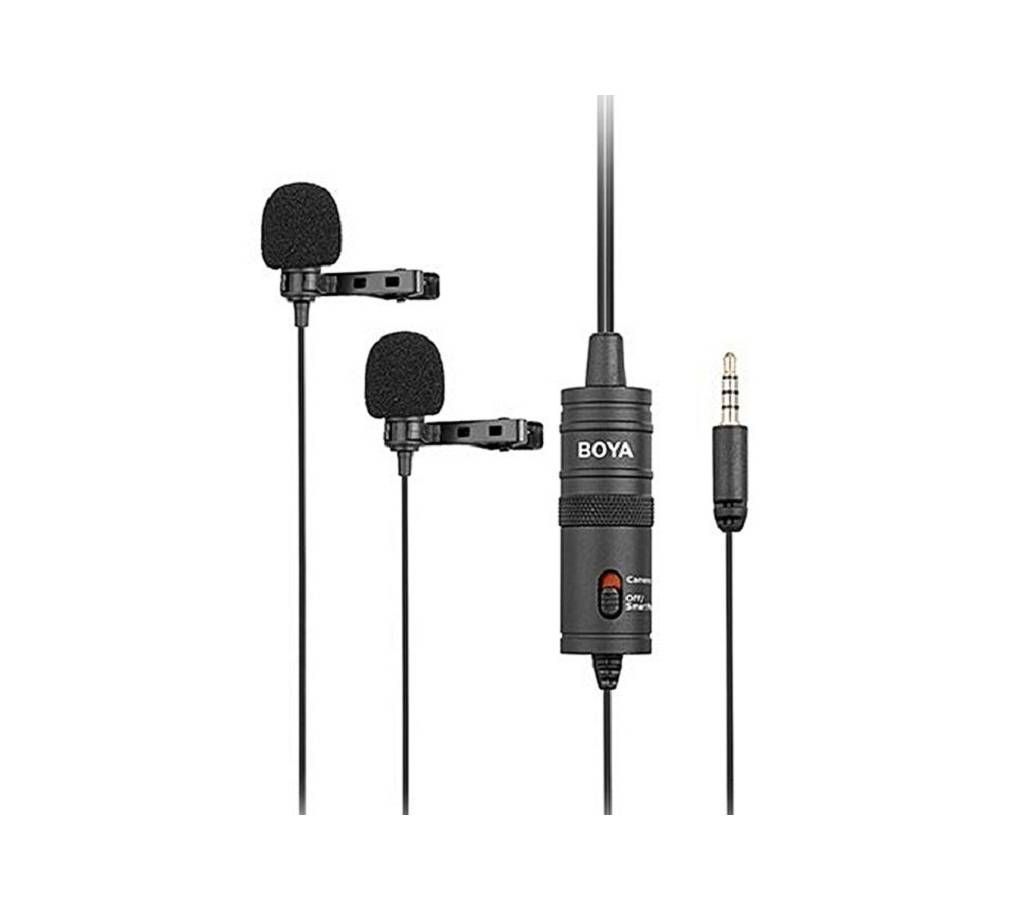 Boya BY-M1DM Dual Lavalier microphone for smart phone and DSLR