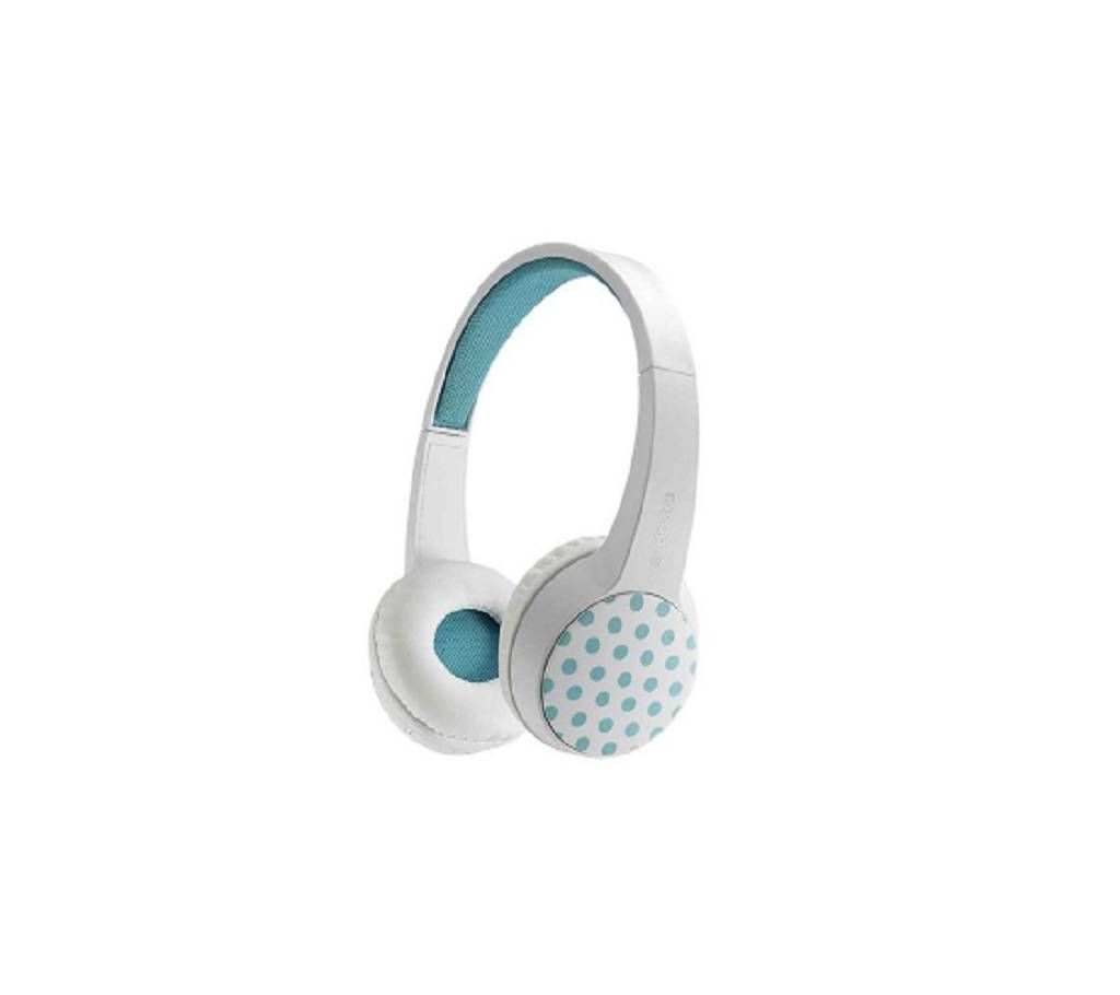RAPOO - S100 Bluetooth Headphone - White and Sky Blue
