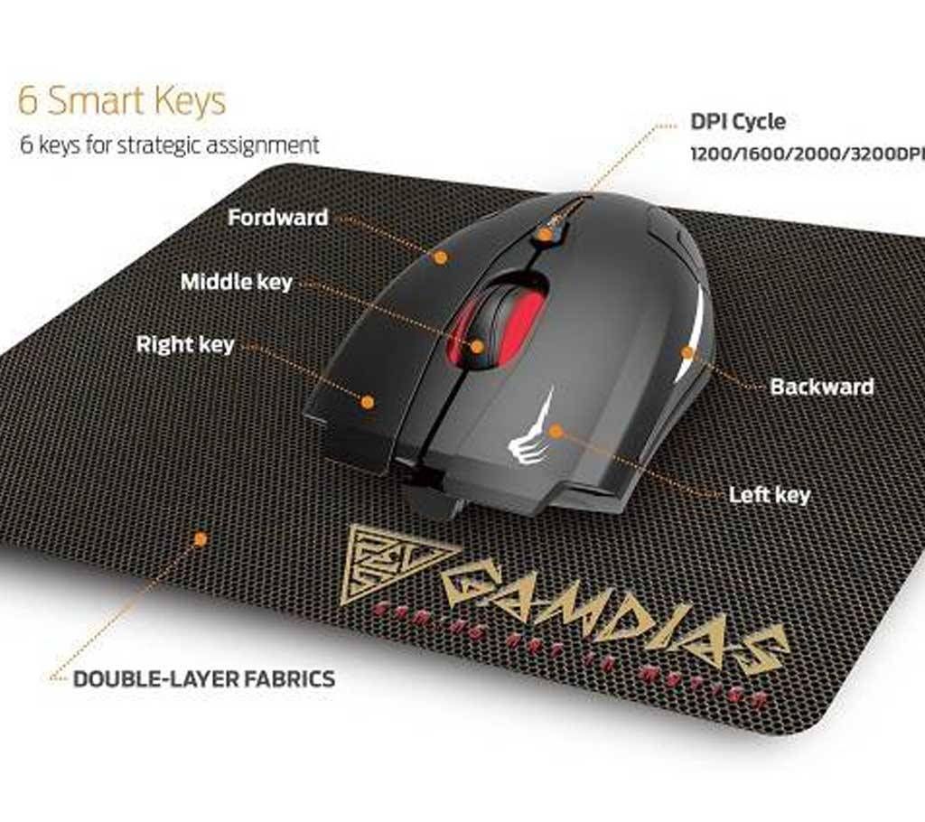Gamdias DEMETER E1 Wired Optical Gaming Mouse