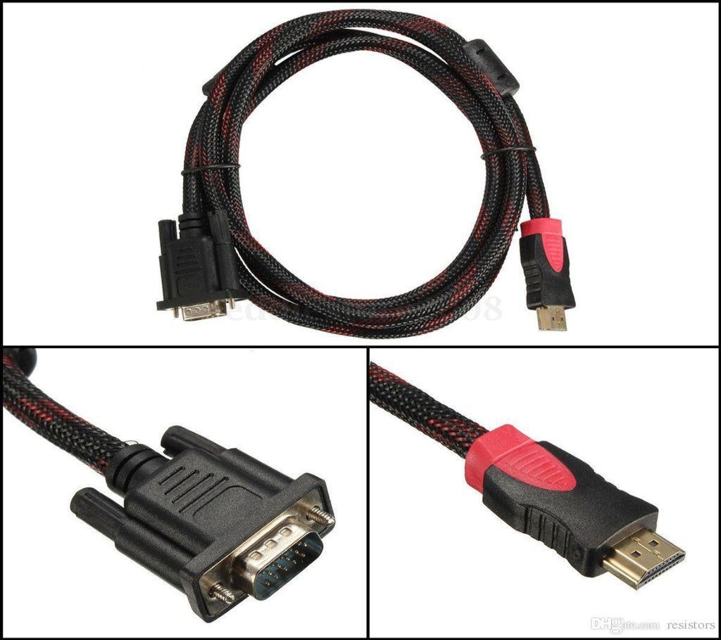 HDMI to vga cable male to male video adapter