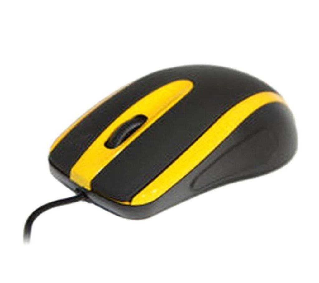MS753 - Optical USB Mouse 1000 dpi - Black and Yellow