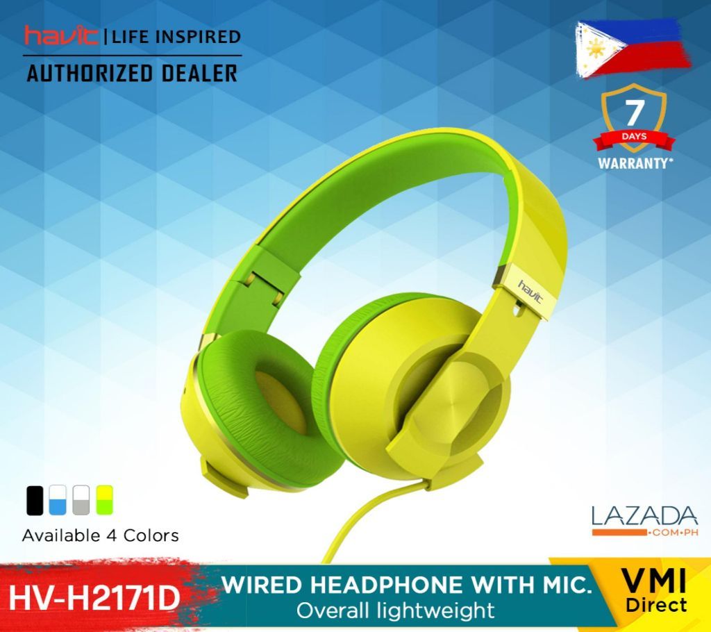 HV-H2171d Headphone With Mic - Yellow and Green