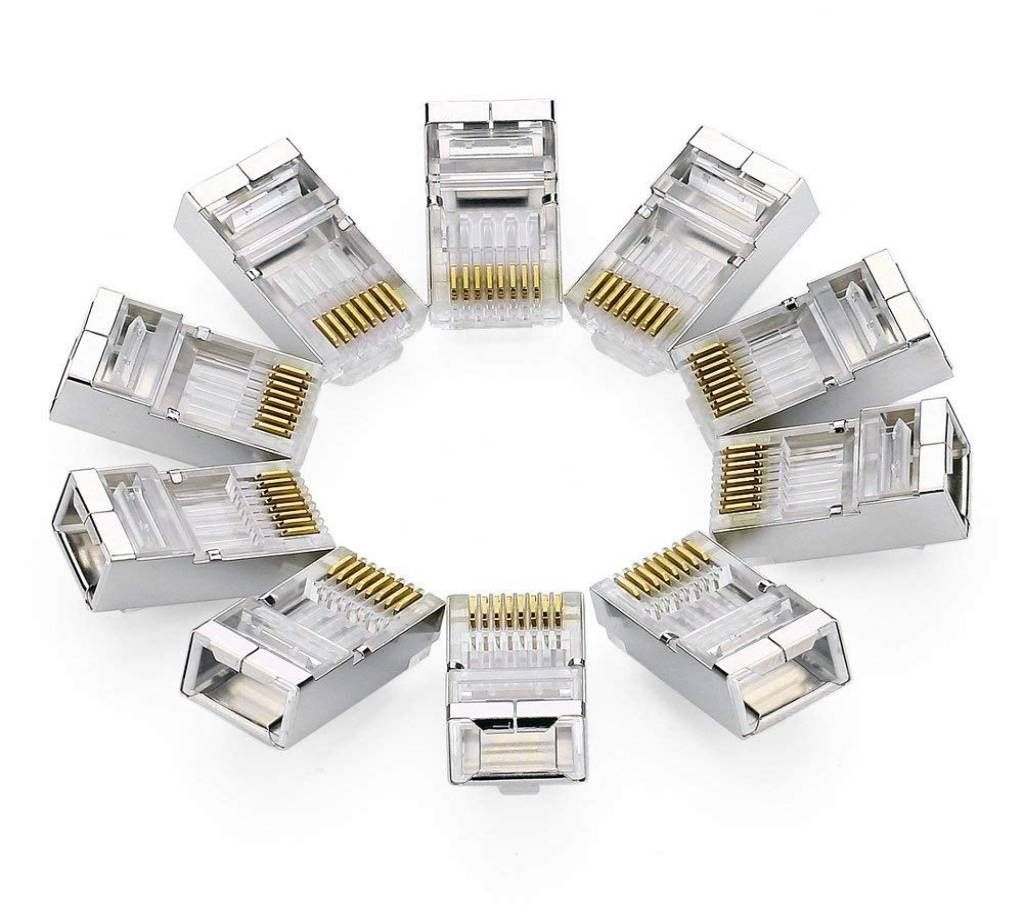 Cat 6 Shielding Crystal head RJ 45 connector 10pcs/bag