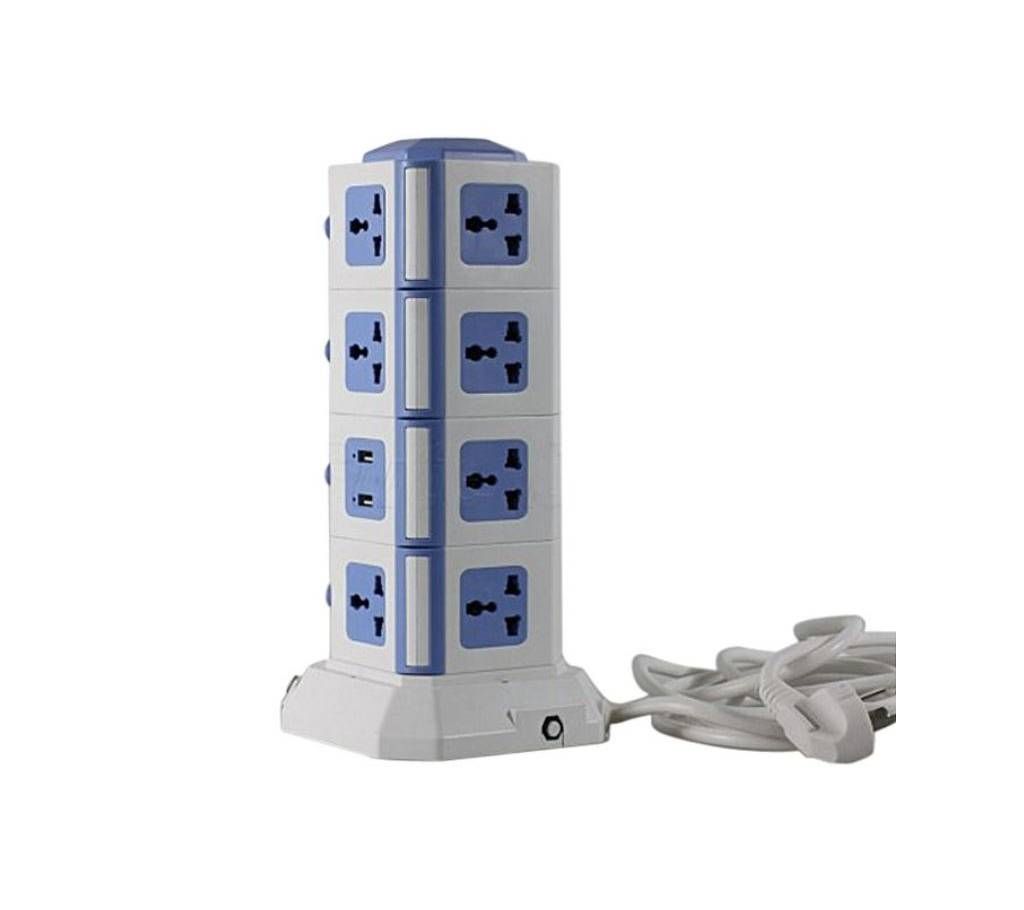 mShop 4 Level Multi-Plug Socket with USB Charger Point