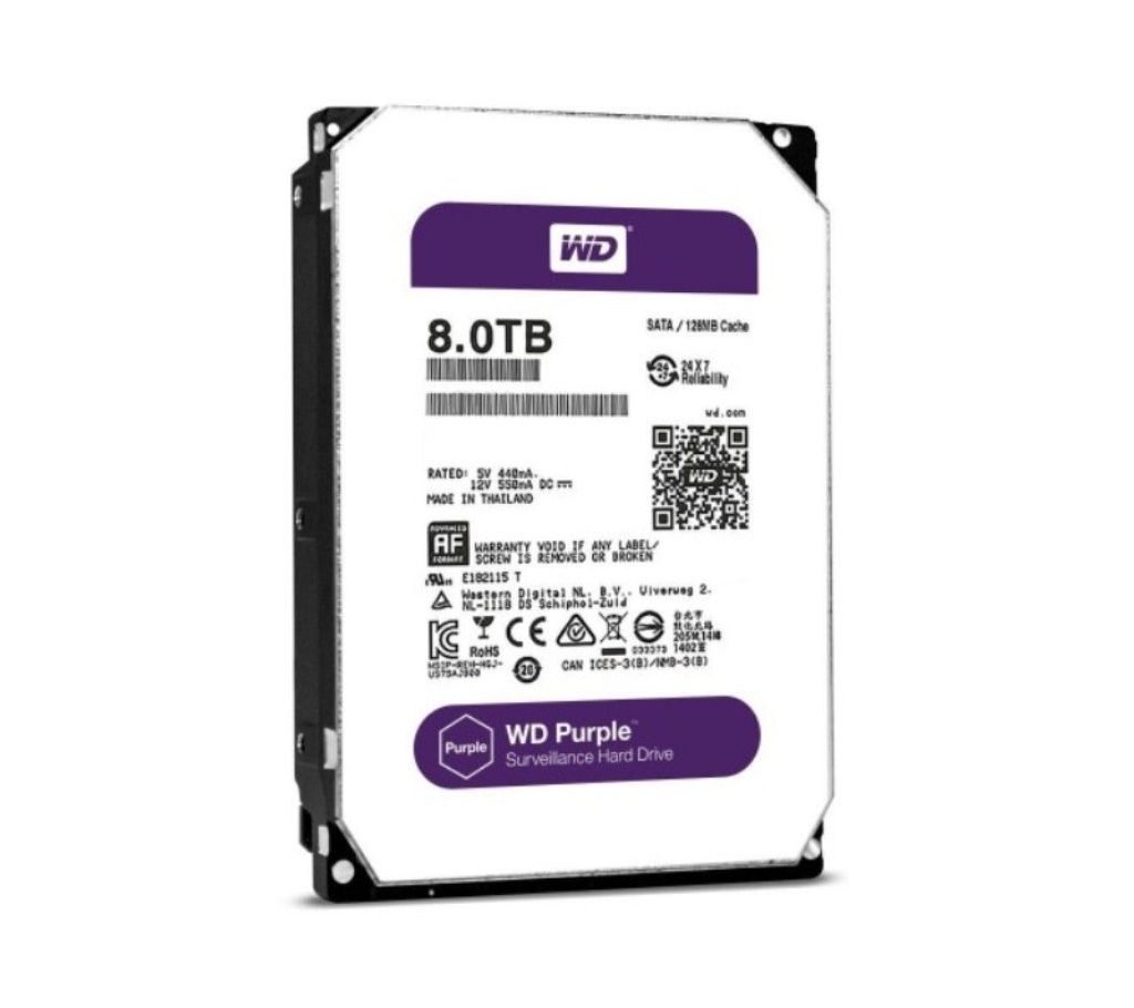 Western Digital 8TB 3.5" PURPLE HDD WD80PUZX Hard Disk