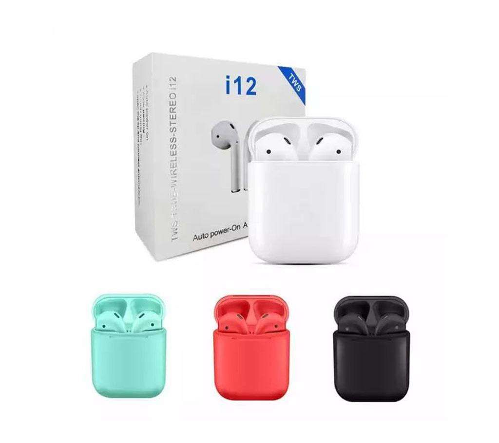 TWS 5.0 Wireless Earbuds i12 i12s Earphones Waterproof Sport Headphone Memory with Charger Box
