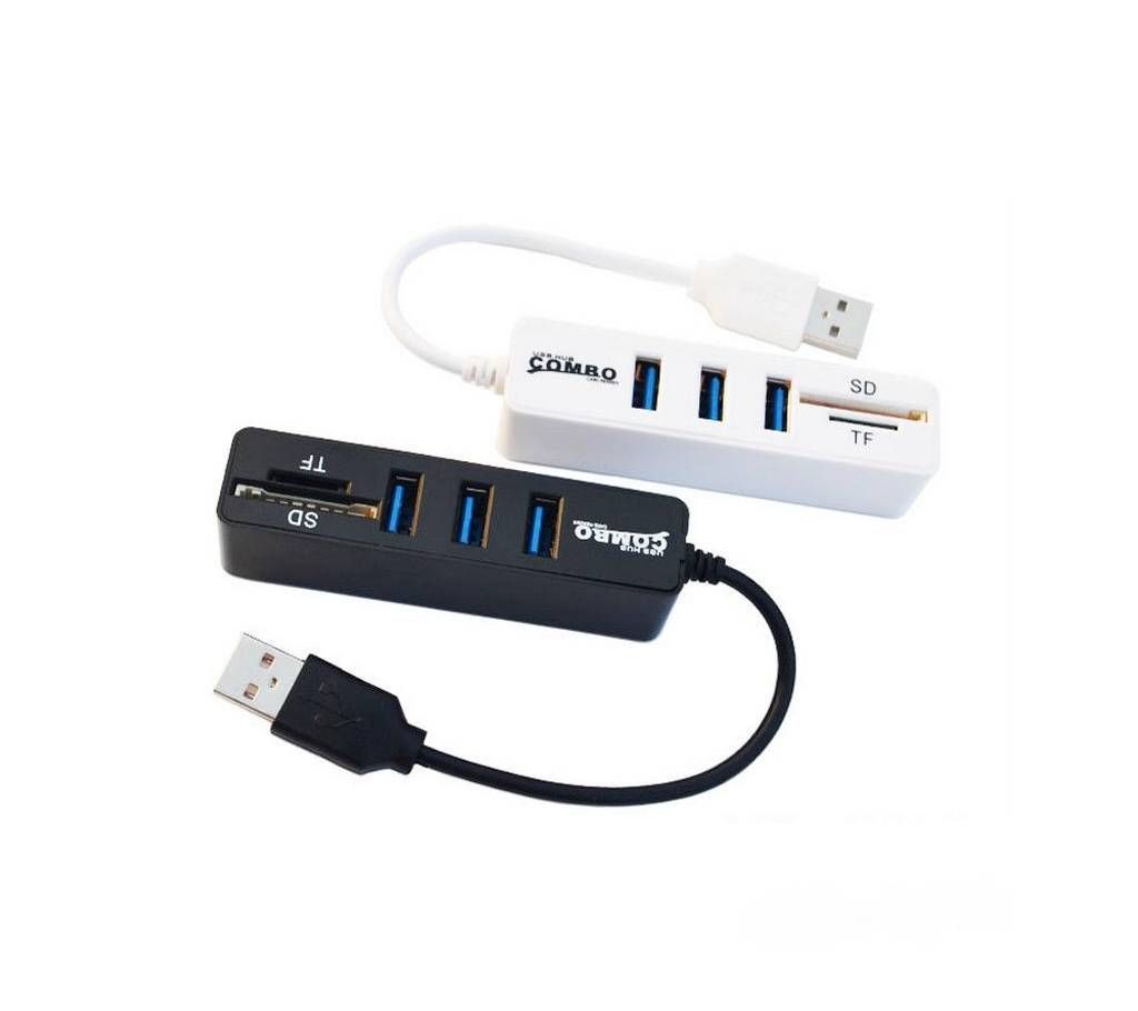 3 Port USB Hub+Card Reader