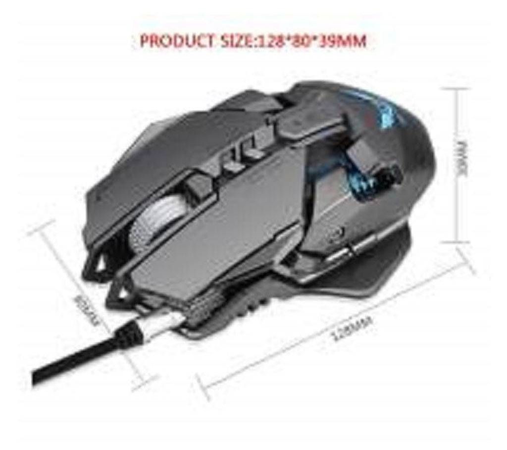 ZERODATE X300GY USB Wired 4000dpi 7Buttons Optical Gaming Mouse LED Backlight