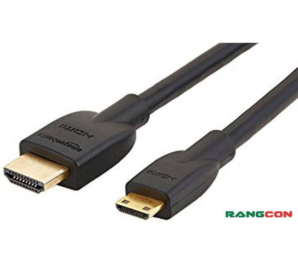 Mini HDMI To HDMI Cable Full Copper 19+1 1.4V 2Met