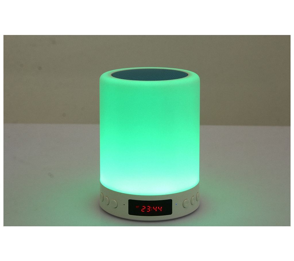 BDF Mini Bluetooth Speaker S66+ Touch Lamp Portable Speaker 3D Wireless Stereo LED Time Display Alarm Clock Speaker Loudspeaker code 