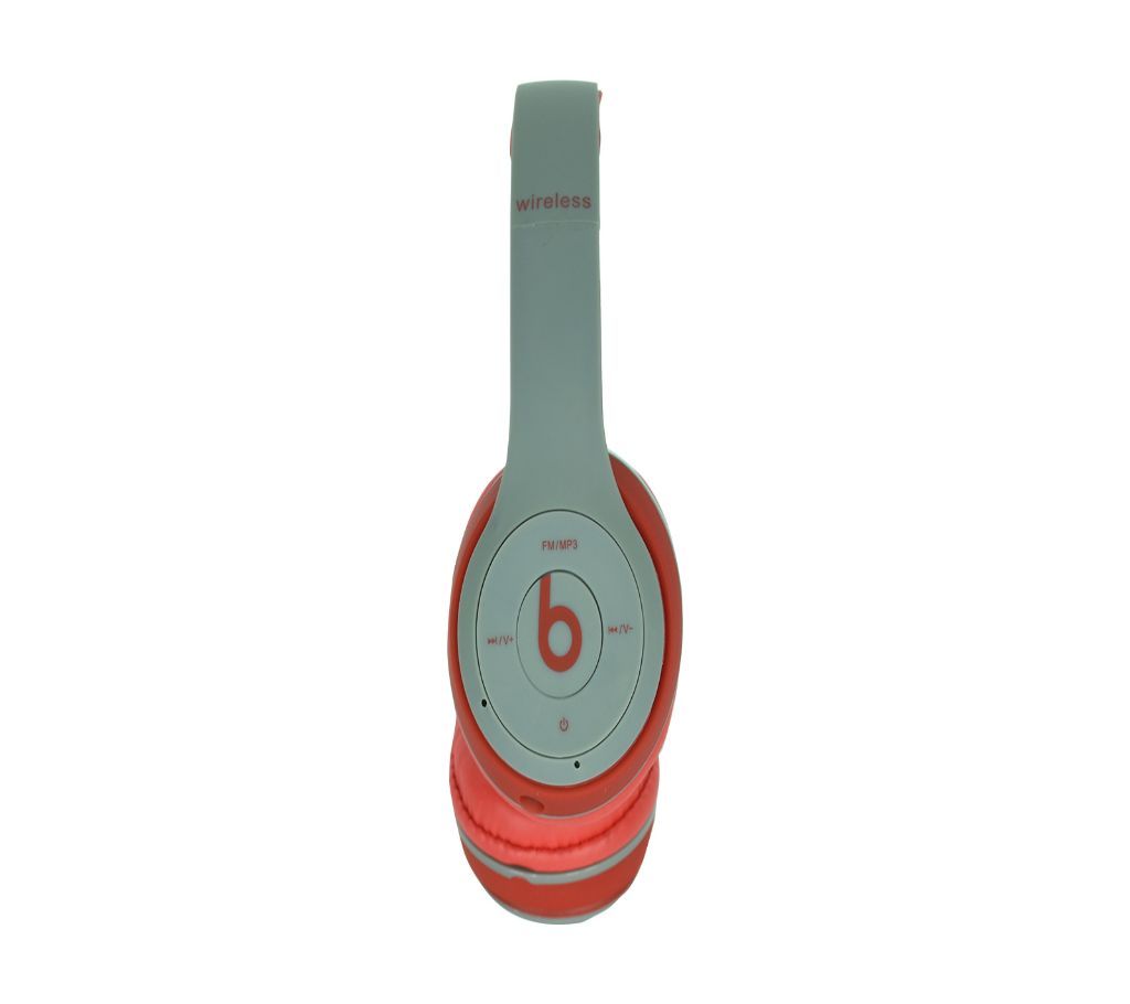 Beats TM-028 Wireless Headphone With Stereo FM Headset Red