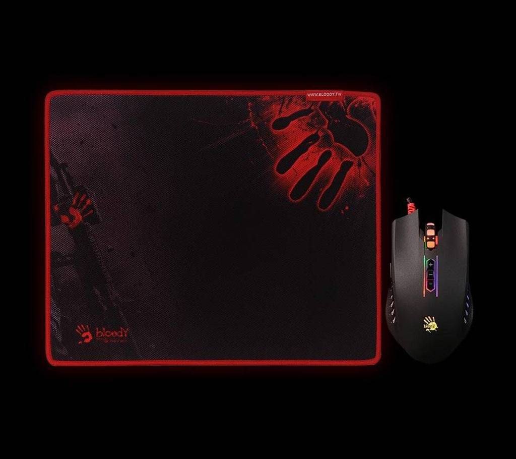 A4tech Gaming Mouse + Bloody Free Mouse Pad
